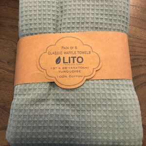 Classic Waffle Towels - Turquoise